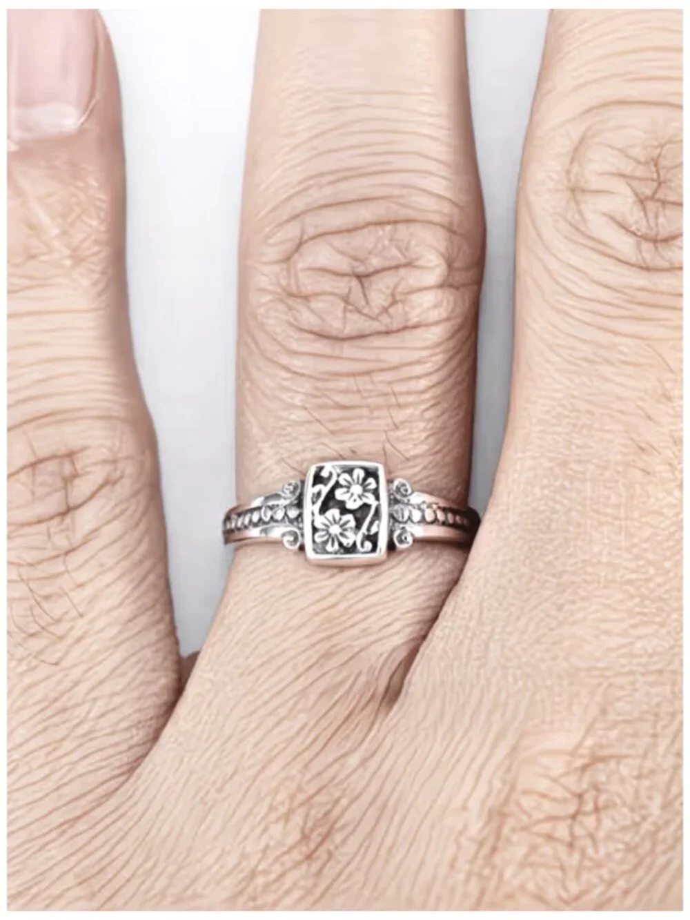 Ring Ethnic Storm Simia Flower Ring Flower Commemorative Gift Ring Anniversary
